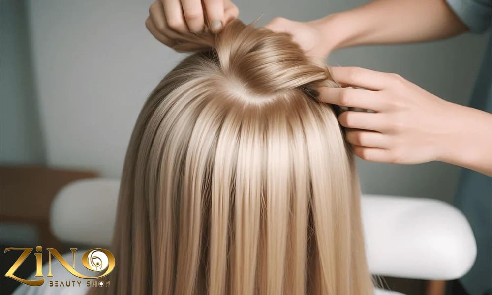 تصویر موی کراتین شده